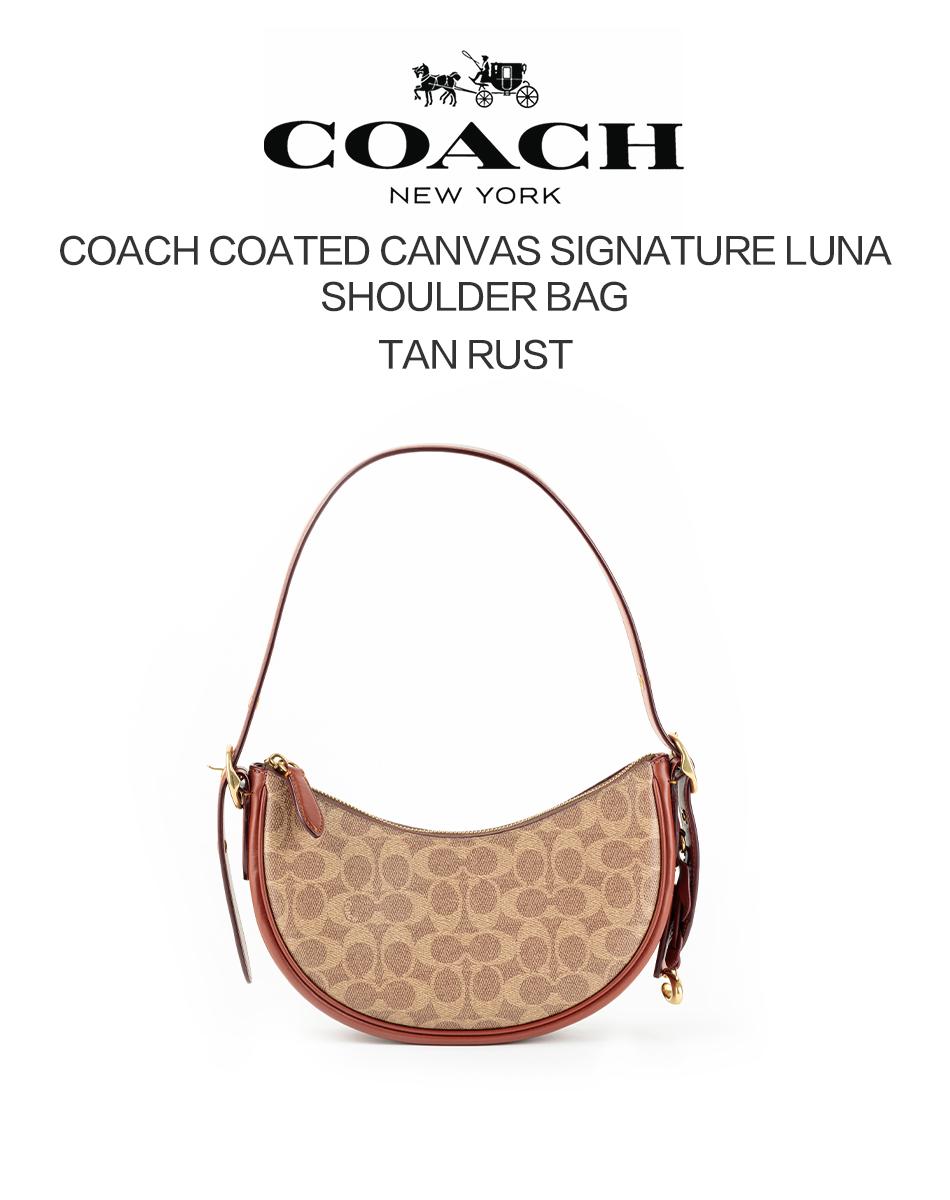 Coach Coated Canvas Signature Luna Shoulder Bag